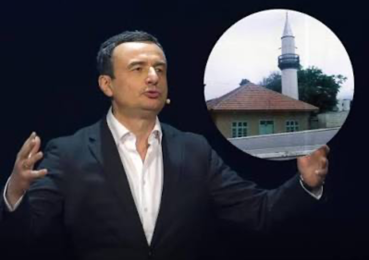 Albin Kurti njofton dërtimin e Xhamisë te Ura e Ibrit të cilën serbët e dogjën në luftë