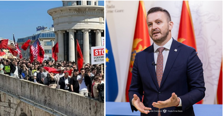 Përkrahja nga ministri shqitar në qeverinë proserbe të Malit të Zi  a e dëmton imazhin e protestës studentore në Shkup 