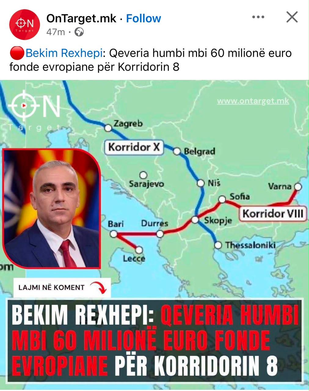 Gafë apo mesazh  Portalet  e lidhura  me Bujar Osmanin publikojnë hartë pa Kosovën 