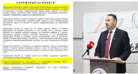 Bekim Fazliu publikon komunikatën e Vuçiqit të vitit 2021  Bujar Osmani diskutoi për serbët  jo për shqiptarët  Dokument 